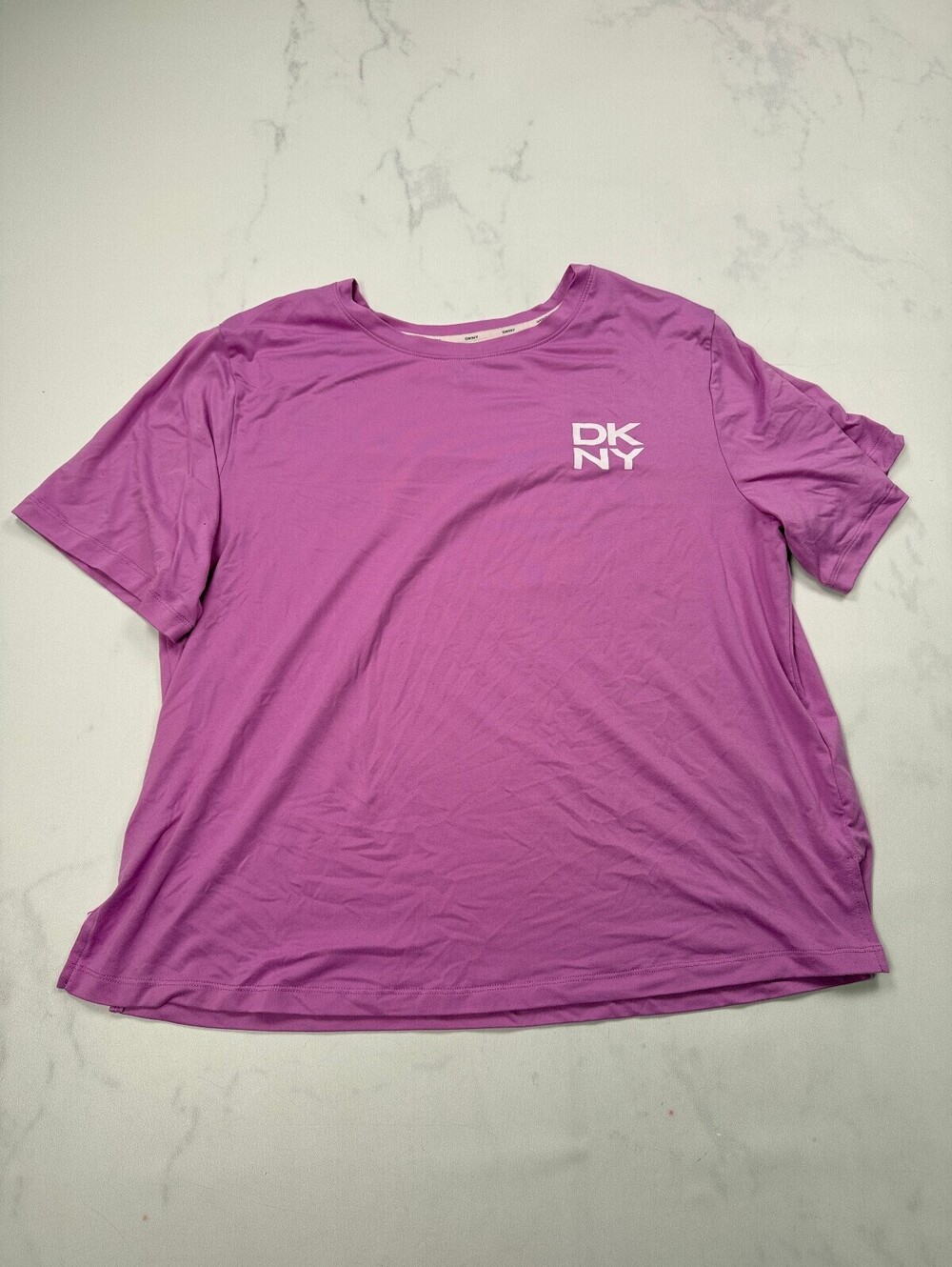 Dkny Dkny T Shirt Lilac Modern Classic Style - Womens XL